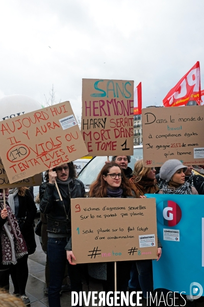 Rassemblement pour la journee des droits des femmes