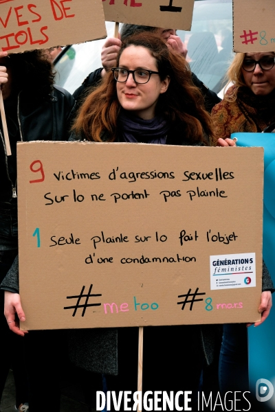 Rassemblement pour la journee des droits des femmes