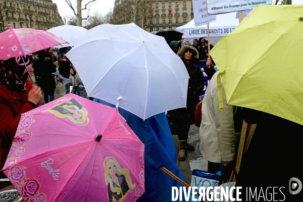 Rassemblement pour la journee des droits des femmes