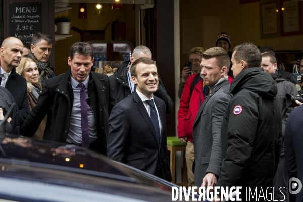 Dans le cadre de la Journée internationale des Droits des femmes le président Emmanuel MACRON rend visite à l entreprise Gecina