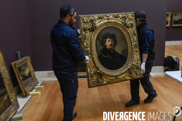 Musée du Louvre. Accrochages des peintures hollandaises