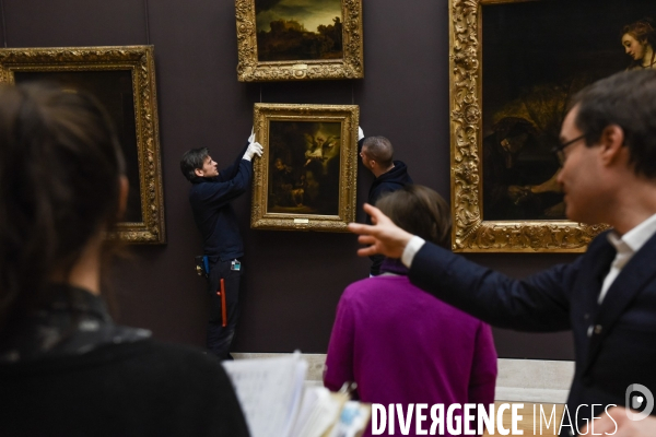 Musée du Louvre. Accrochages des peintures hollandaises
