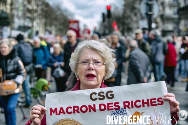 Manifestation des retraités à Paris