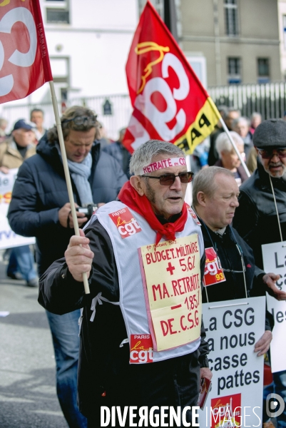 Manifestation des retraités à Paris