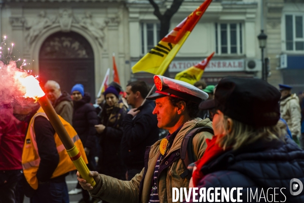 Manifestation des cheminots.