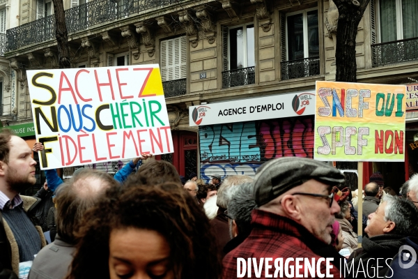 Manifestation nationale des cheminots du 22 Mars 2018