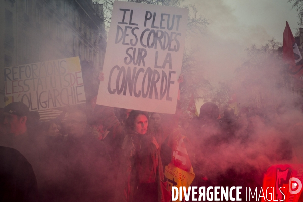 Manifestation des cheminots et de la fonction publique - Paris, 22 Mars 2018