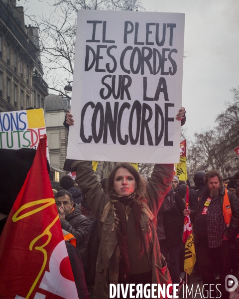 Manifestation des cheminots et de la fonction publique - Paris, 22 Mars 2018