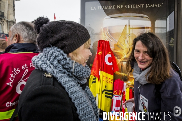 Manifestation des cheminots et de la fonction publique - Paris, 22 Mars 2018