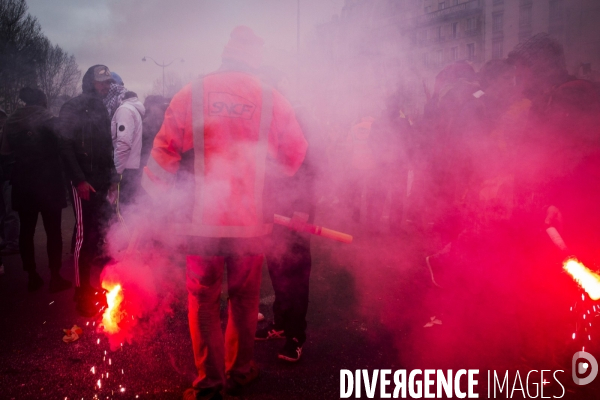 Manifestation des cheminots et de la fonction publique - Paris, 22 Mars 2018