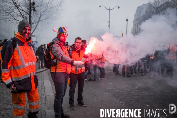 Manifestation des cheminots et de la fonction publique - Paris, 22 Mars 2018