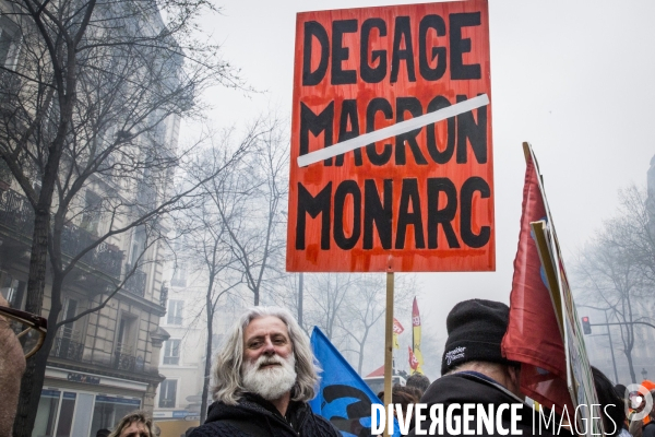 Manifestation des cheminots et de la fonction publique - Paris, 22 Mars 2018