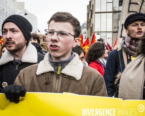 Manifestation des cheminots et de la fonction publique - Paris, 22 Mars 2018