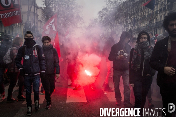 Manifestation des cheminots et de la fonction publique - Paris, 22 Mars 2018