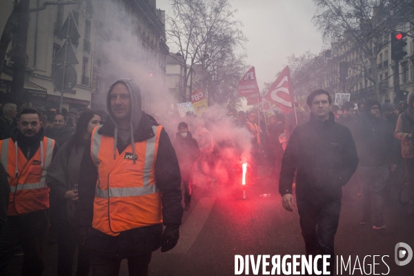 Manifestation des cheminots et de la fonction publique - Paris, 22 Mars 2018