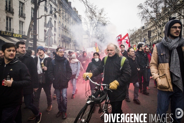 Manifestation des cheminots et de la fonction publique - Paris, 22 Mars 2018
