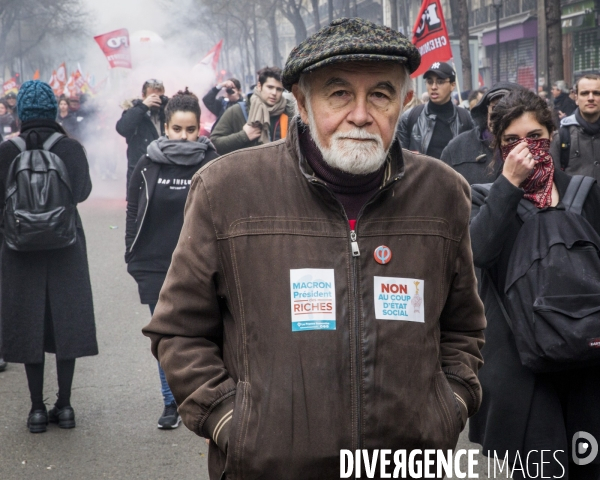 Manifestation des cheminots et de la fonction publique - Paris, 22 Mars 2018