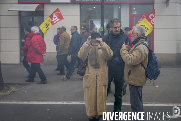 Manifestation nationale des cheminots contre le projet de réforme de leur statut à Paris le 22 mars 2018