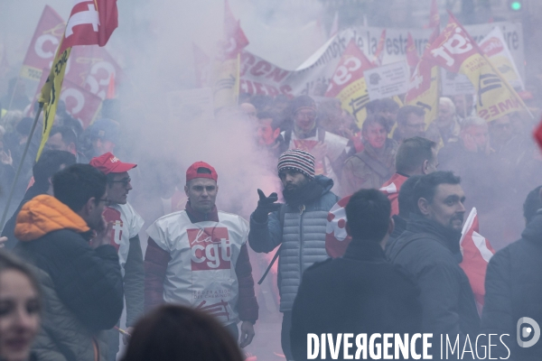 Manifestation des cheminots à Paris