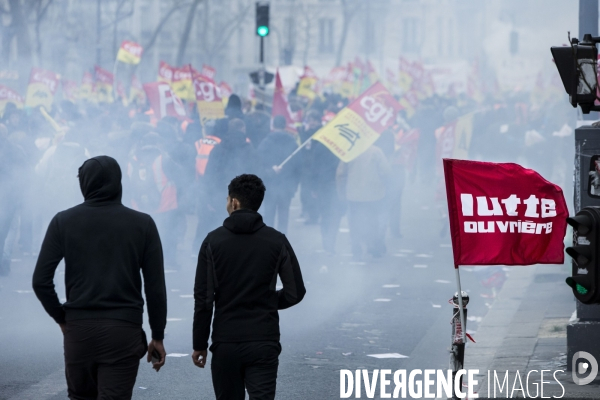 Manifestation des cheminots à Paris