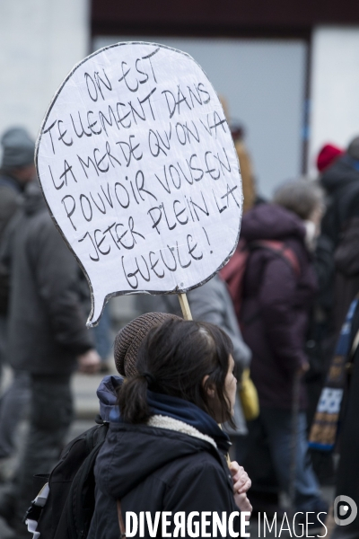 Manifestation des cheminots à Paris