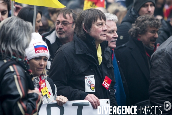 Manifestation des cheminots à Paris