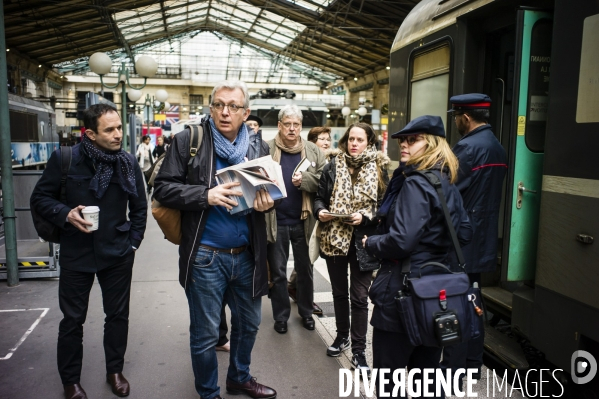 Déplacement unitaire pour la défense du service public ferroviaire.