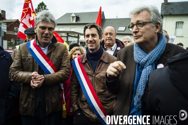 Déplacement unitaire pour la défense du service public ferroviaire.