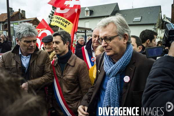 Déplacement unitaire pour la défense du service public ferroviaire.