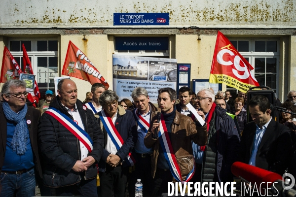 Déplacement unitaire pour la défense du service public ferroviaire.