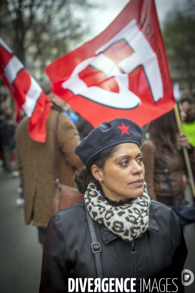 Premier jour de la greve nationale a la SNCF à Paris: AG et manifestations