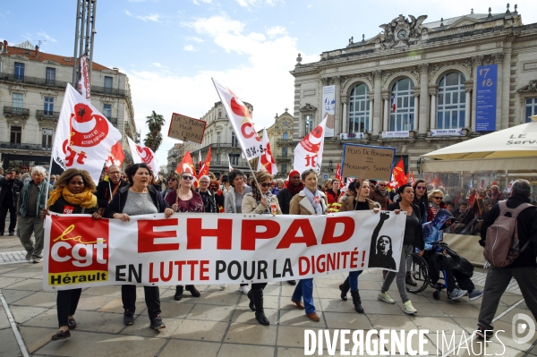 Manifestation des personnels et résidents des EHPAD