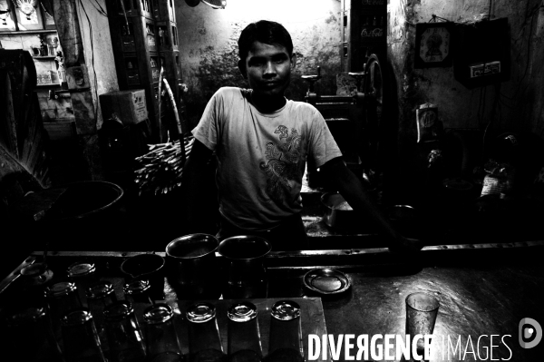 Portraits nocturnes commerçants - Delhi