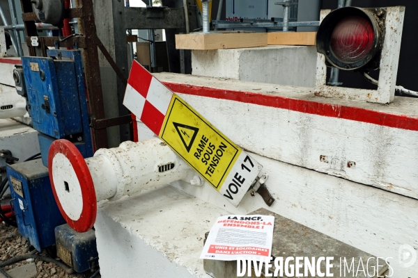 A la gare d  Austerlitz durant la gréve nationale des cheminots
