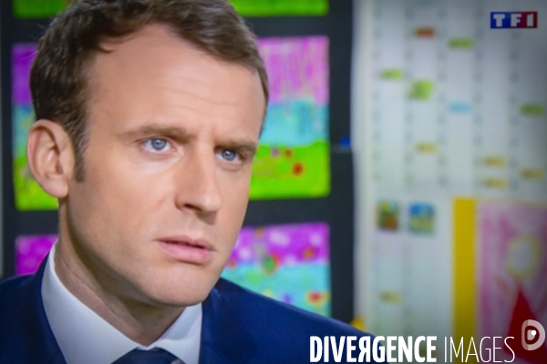 Emmanuel Macron interviewé par J-P Pernaut sur TFI
