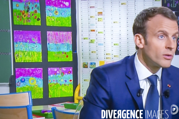 Emmanuel Macron interviewé par J-P Pernaut sur TFI