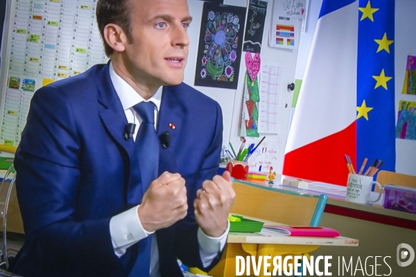 Emmanuel Macron interviewé par J-P Pernaut sur TFI