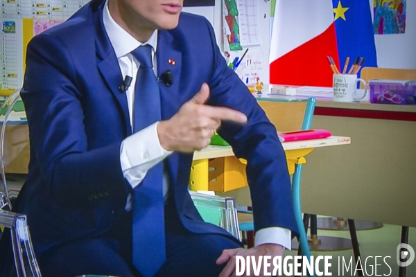 Emmanuel Macron interviewé par J-P Pernaut sur TFI