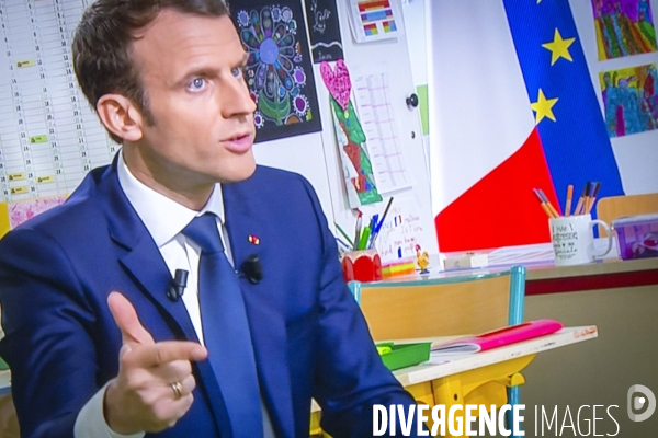 Emmanuel Macron interviewé par J-P Pernaut sur TFI