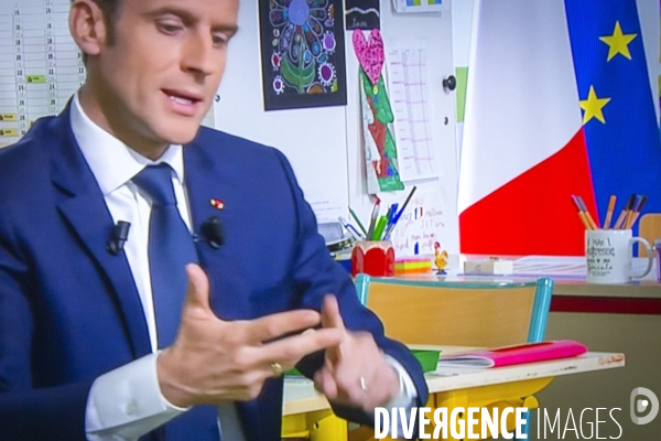 Emmanuel Macron interviewé par J-P Pernaut sur TFI