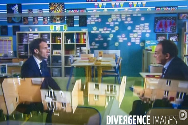 Emmanuel Macron interviewé par J-P Pernaut sur TFI