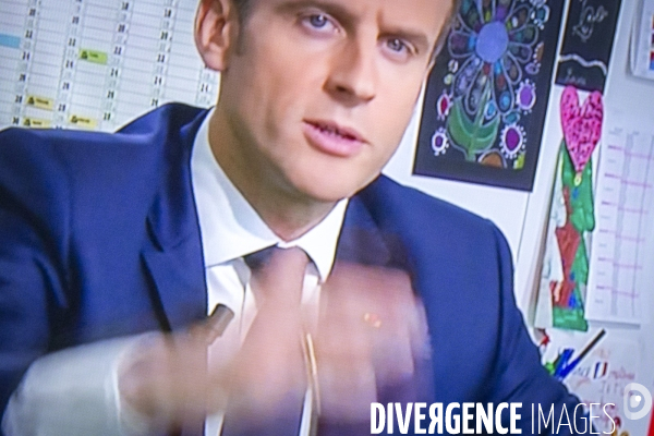 Emmanuel Macron interviewé par J-P Pernaut sur TFI