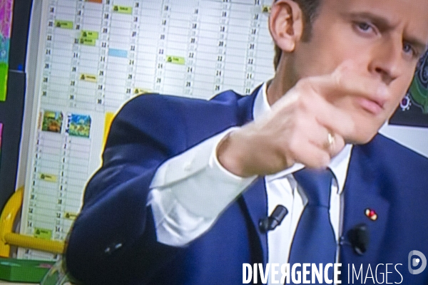 Emmanuel Macron interviewé par J-P Pernaut sur TFI