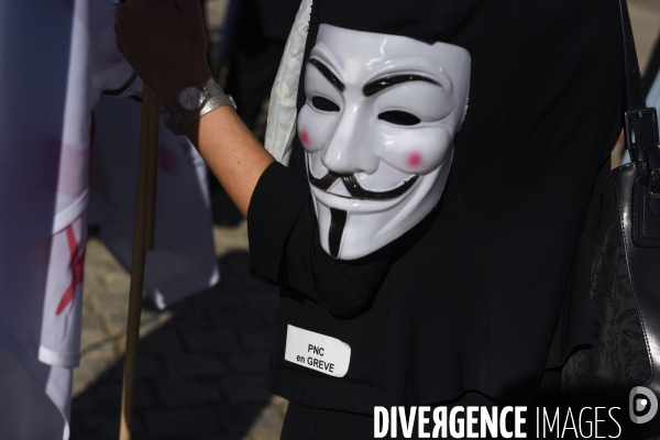 Grève et manifestation des salariés d Air-France