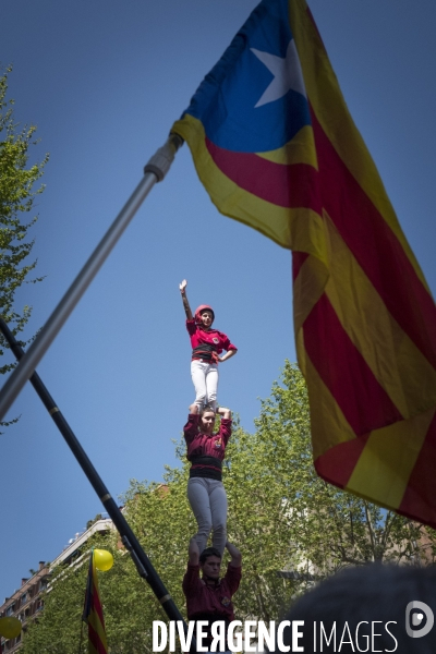 Barcelone  Manif pour la liberation des prisonniers