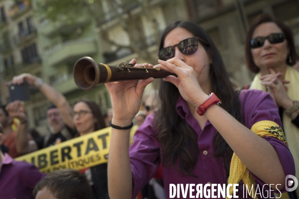 Barcelone  Manif pour la liberation des prisonniers