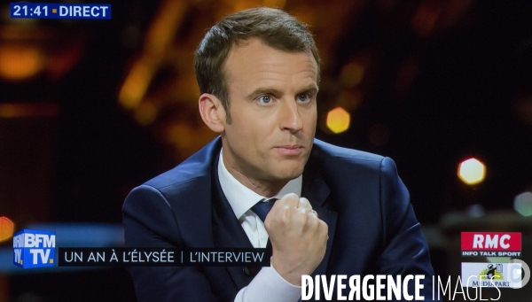 Interview televise macron par jj bourdin et e plenel