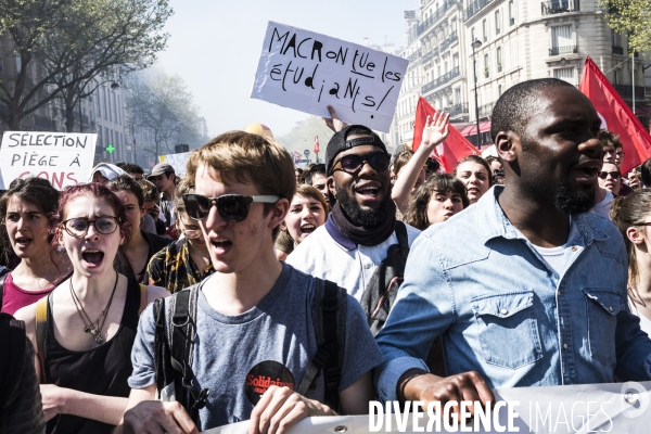 Grève à la SNCF, Manifestation interprofessionnelle.