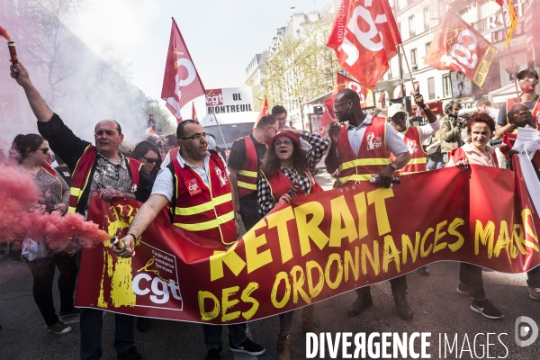 Grève à la SNCF, Manifestation interprofessionnelle.