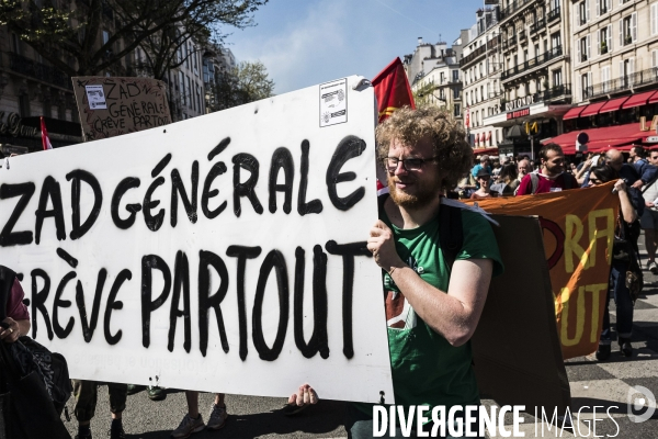 Grève à la SNCF, Manifestation interprofessionnelle.